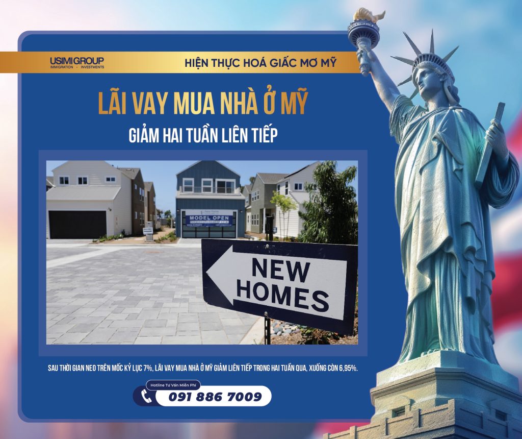 U.S REAL ESTATE | Lãi vay mua nhà ở Mỹ giảm hai tuần liên tiếp!